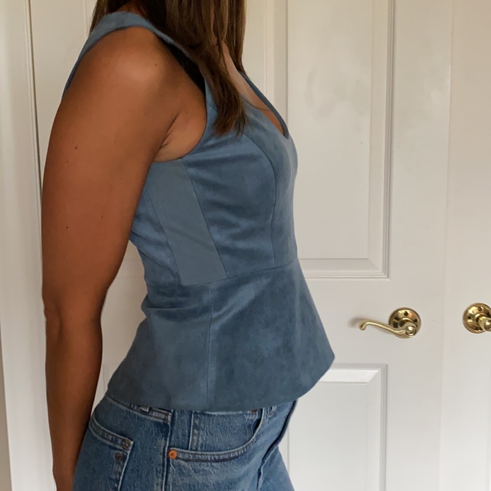 BCBG Suede Peplum blouse - Picture 2 of 4